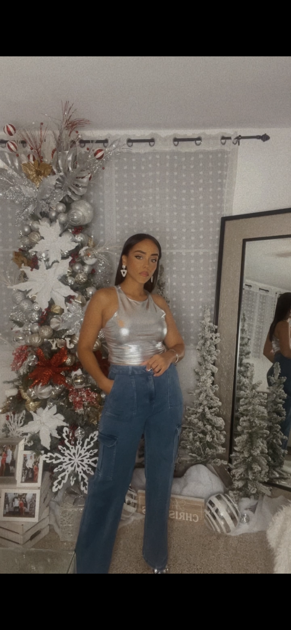 Medium Blue Cargo Jeans