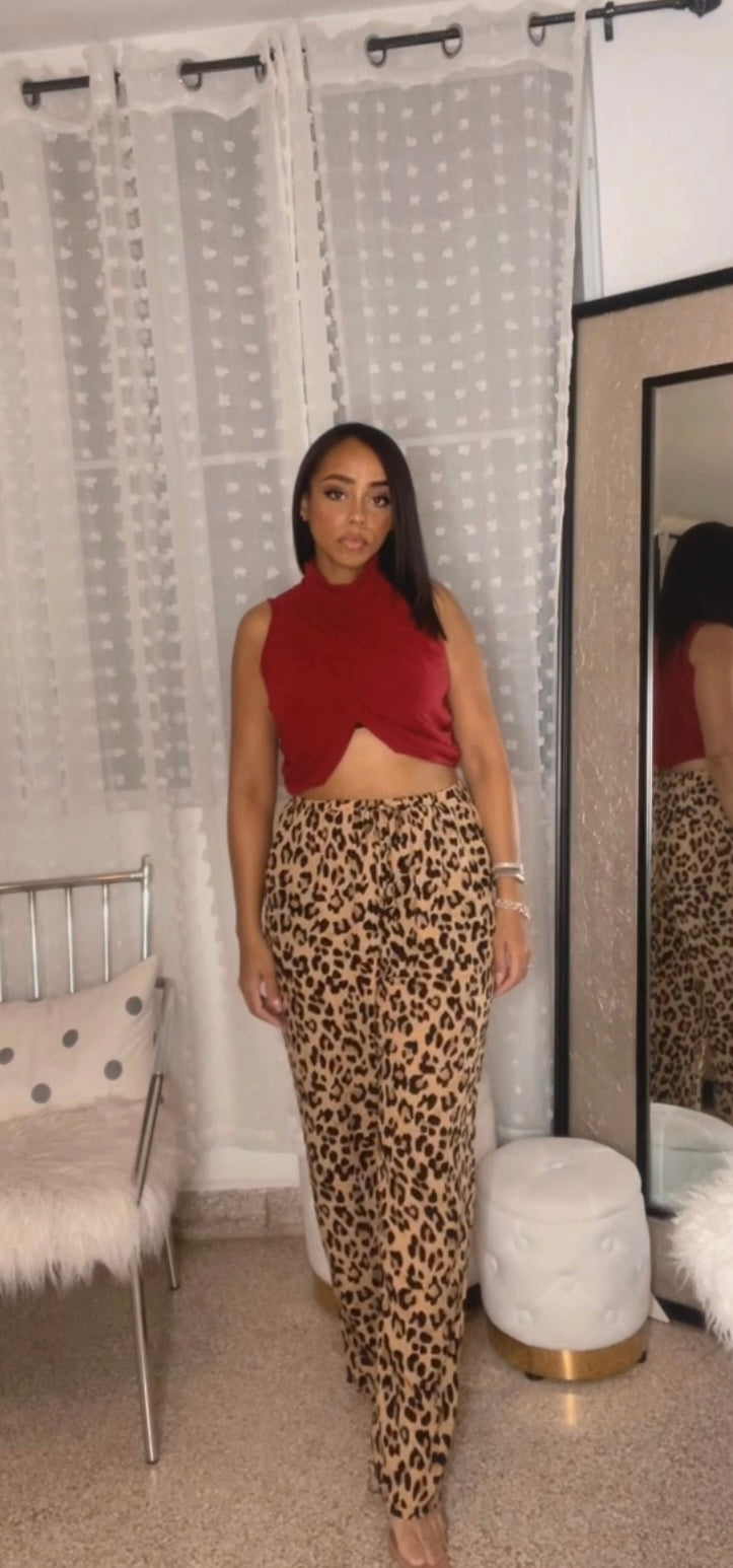 Long Leopard Pants