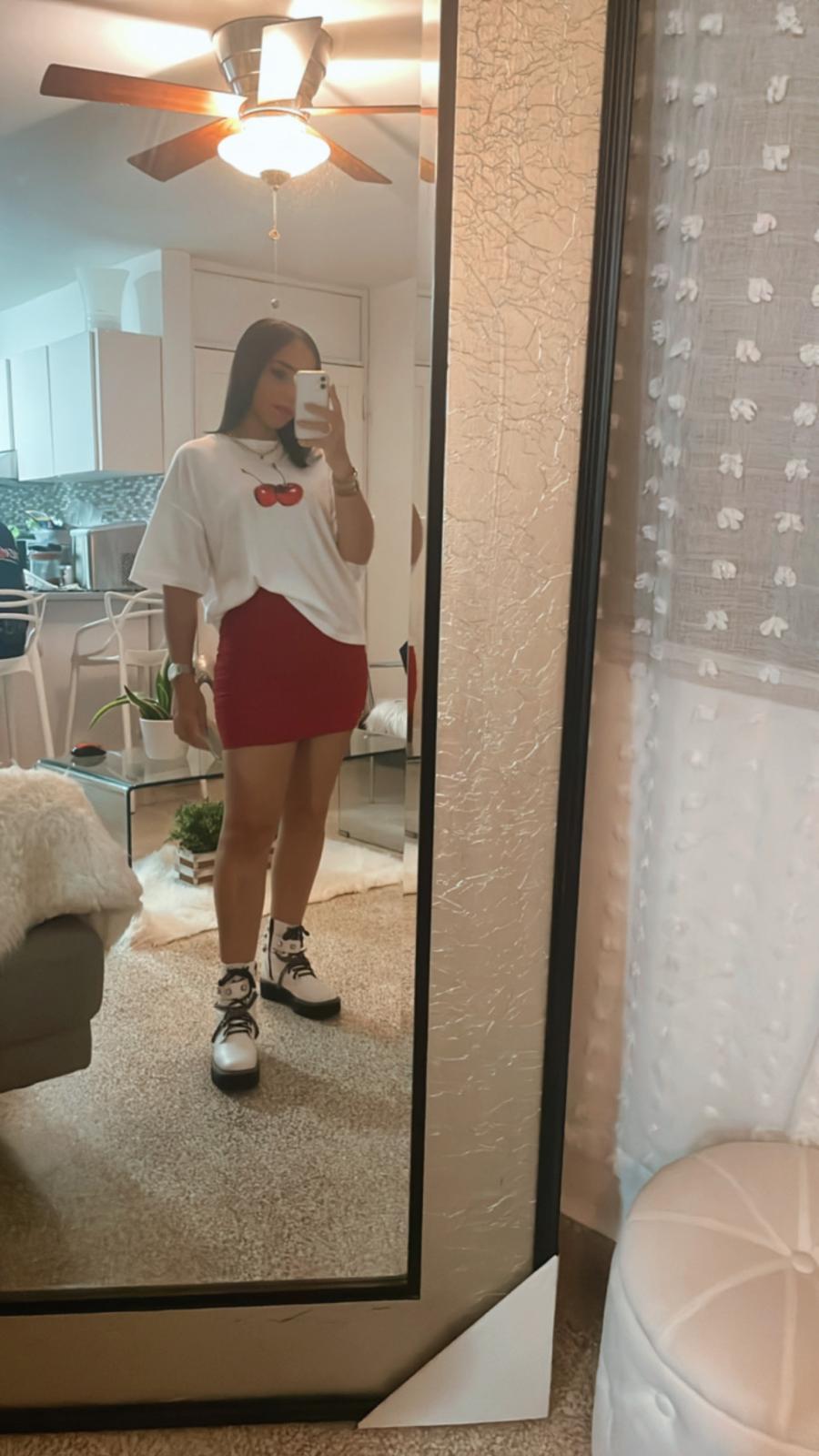Cherry Oversize Top