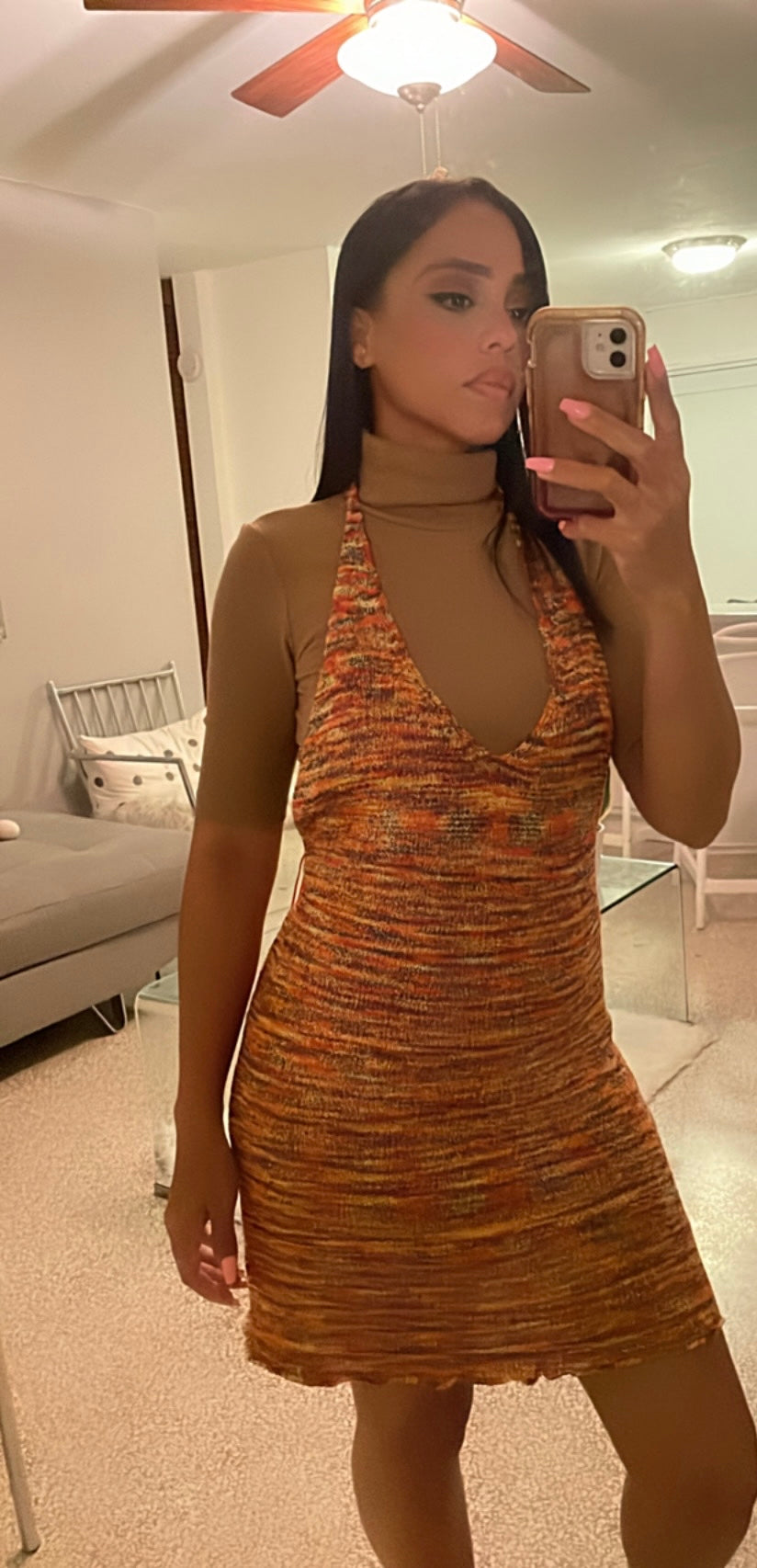 Knitted Ombré mini dress