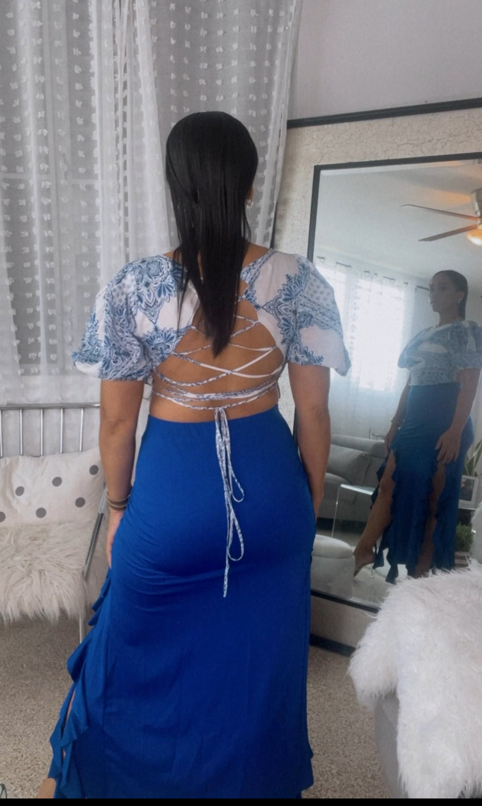 White & Blue Top