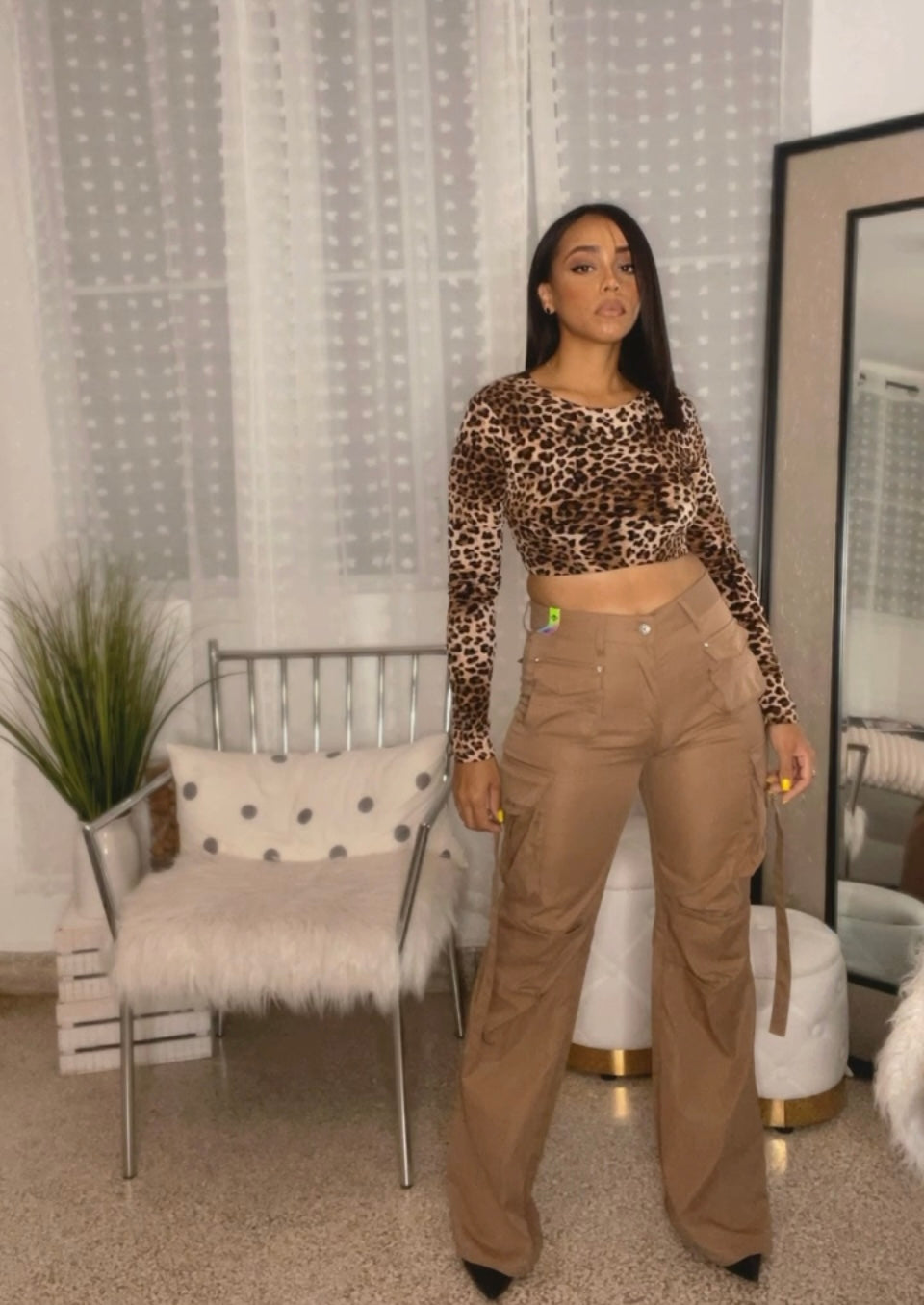 Animal Print Crop Top