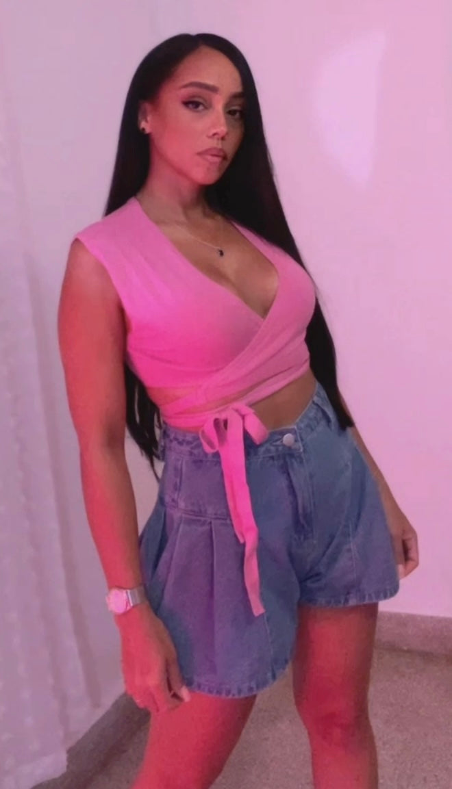 Pink Crop Top