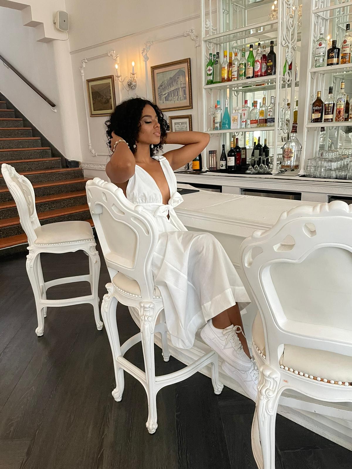 Off White Midi Dress