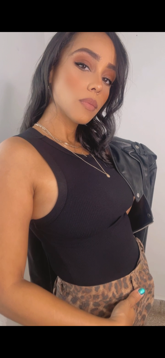 Black tank top