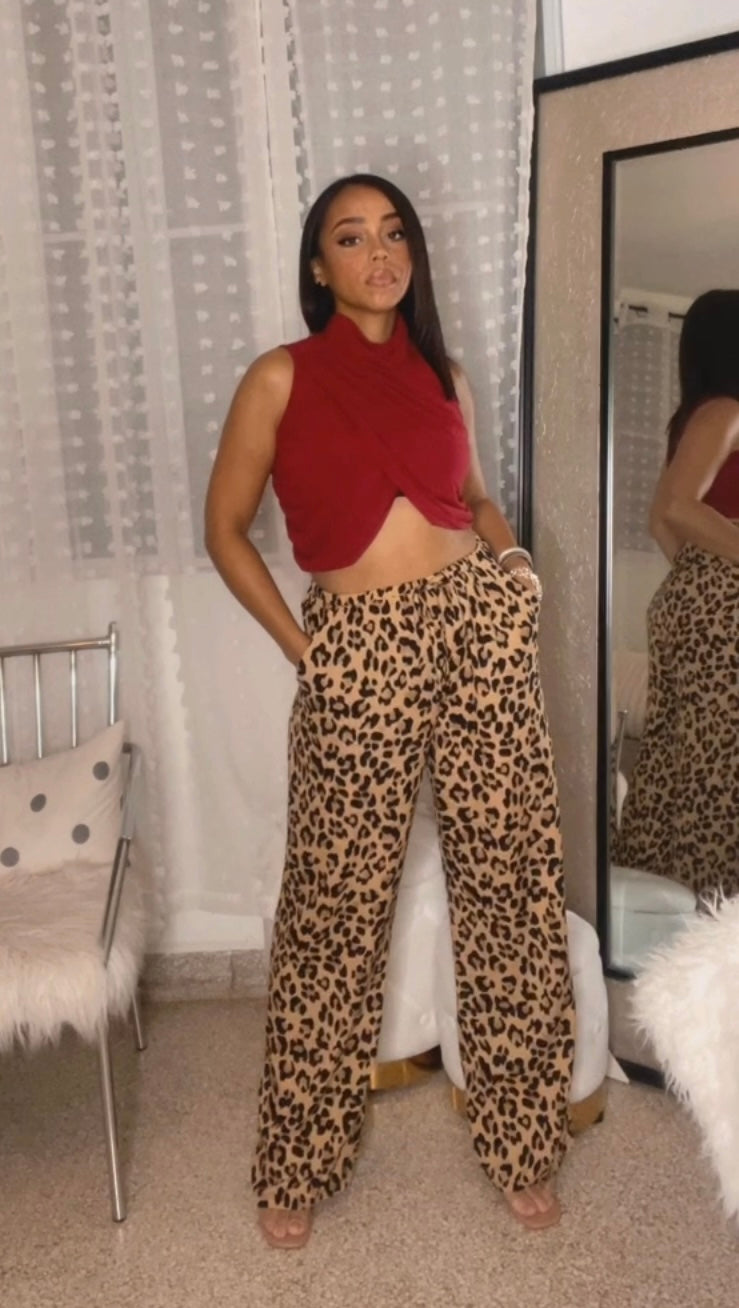 Long Leopard Pants