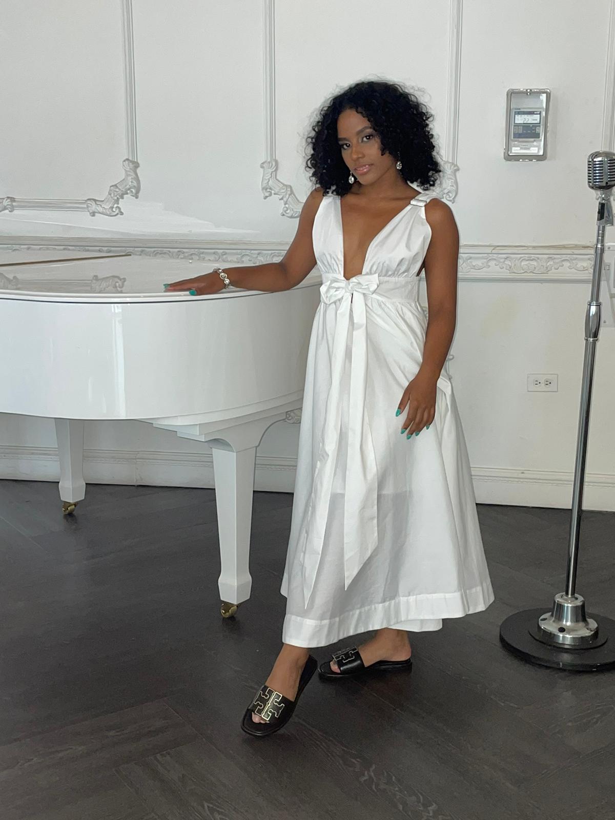 Off White Midi Dress